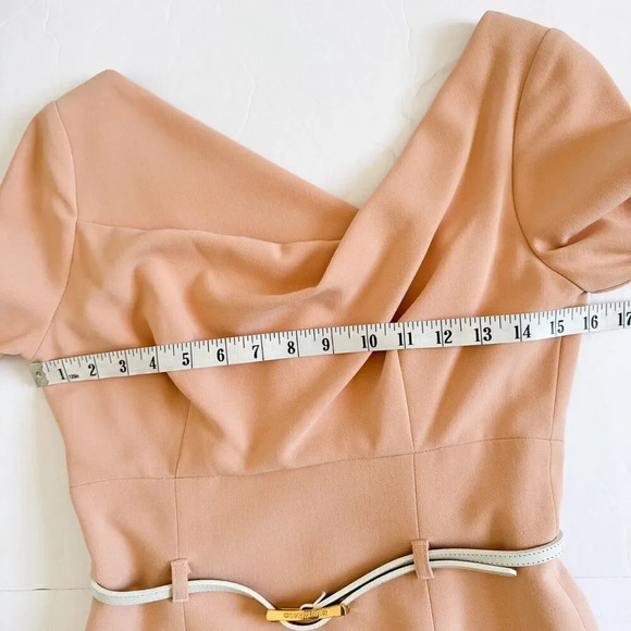 Black Halo Jackie O 3/4 Sleeve Sheath Dress NEW Fresco Size 4 - Picture 14 of 16